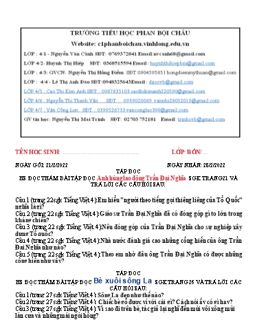 Bài giảng các môn Lớp 4 - Tuần 21 - Năm học 2021-2022 - Trường Tiểu học Phan Bội Châu