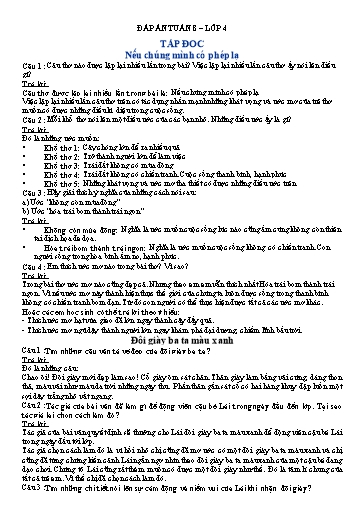 Bài giảng các môn Lớp 4 - Tuần 8 (Luyện tập + Đáp án) - Năm học 2021-2022 - Trường Tiểu học Phan Bội Châu