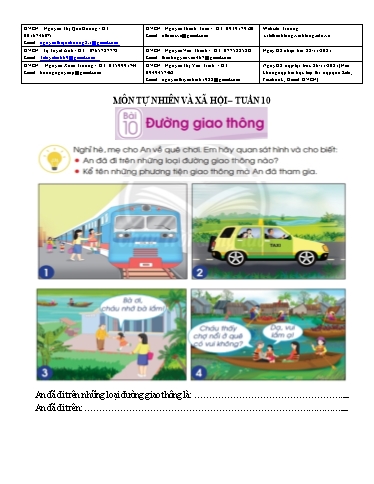 Bài giảng môn Tự nhiên và xã hội Lớp 2 - Tuần 10 - Năm học: 2021-2022 - Trường Tiểu học Lê Thánh Tông