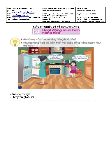 Bài giảng môn Tự nhiên và xã hội Lớp 2 - Tuần 13 - Năm học: 2021-2022 - Trường Tiểu học Lê Thánh Tông