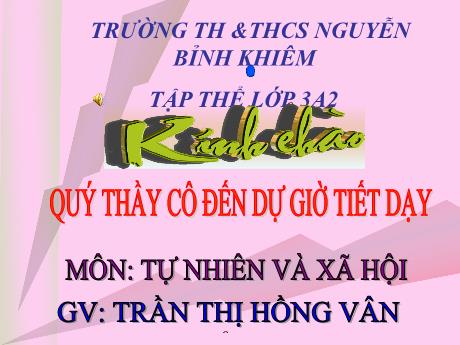 Bài giảng Tự nhiên và xã hội Lớp 3 - Hoạt động sản xuất nông nghiệp (Tiết 1) - Năm học 2022-2023 - Trần Thị Hồng Vân