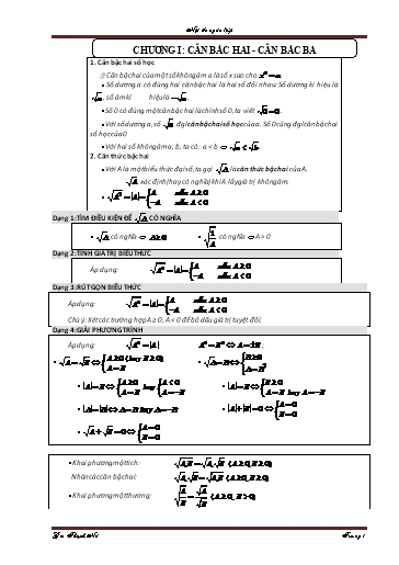 Bài tập ôn tập môn Toán học Lớp 9 (Đại số + Hình học)