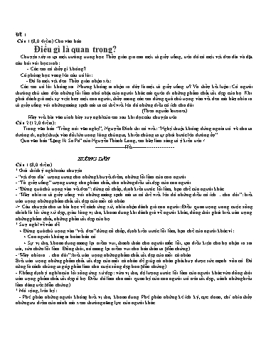 Đề luyện thi HSG môn Ngữ văn Lớp 9 (3 đề) (Có đáp án)
