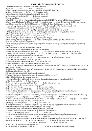 Hướng dẫn ôn tập giữa học kỳ 2 môn KHTN Lớp 6