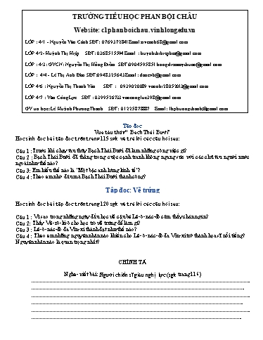 Nội dung tự học các môn Lớp 4 - Tuần 12 (Có đáp án) - Năm học 2021-2022 - Trường Tiểu học Phan Bội Châu