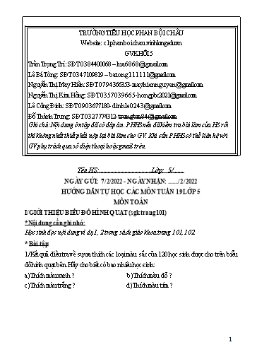 Nội dung tự học các môn Lớp 5 - Tuần 19 (Có đáp án) - Năm học 2021-2022 - Trường Tiểu học Phan Bội Châu